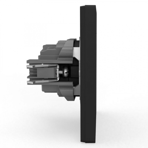 TKE-PX-R1FZSF-C14 Розетка 1-м СП Pixel 16А IP20 с заземл. защ. шторки в сборе карбон TOKOV ELECTRIC  фото 4