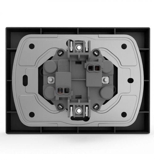 TKE-PX-R2F-C14 Розетка 2-м СП Pixel 16А IP20 без заземл. в сборе карбон TOKOV ELECTRIC  фото 5