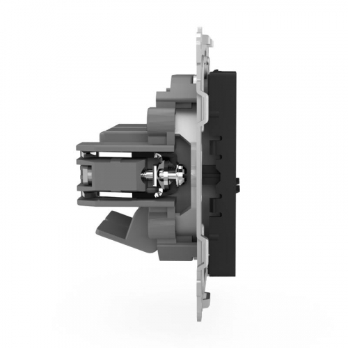 TKE-PX-RC2-C14 Розетка компьютерная 2-м СП Pixel RJ45 кат.5E механизм карбон TOKOV ELECTRIC  фото 4