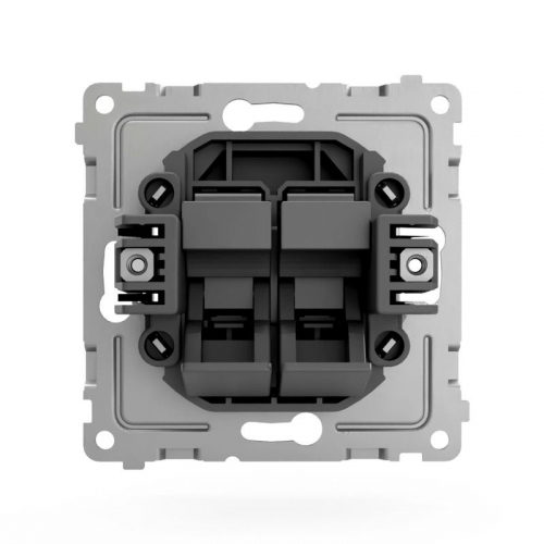 TKE-PX-RC2-C14 Розетка компьютерная 2-м СП Pixel RJ45 кат.5E механизм карбон TOKOV ELECTRIC  фото 5