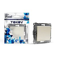 TKE-PX-V1-C02 Выключатель 1-кл. СП Pixel 10А IP20 механизм беж. TOKOV ELECTRIC 