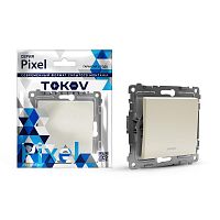 TKE-PX-V1I-C02 Выключатель 1-кл. СП Pixel 10А IP20 с индикатором механизм беж. TOKOV ELECTRIC 