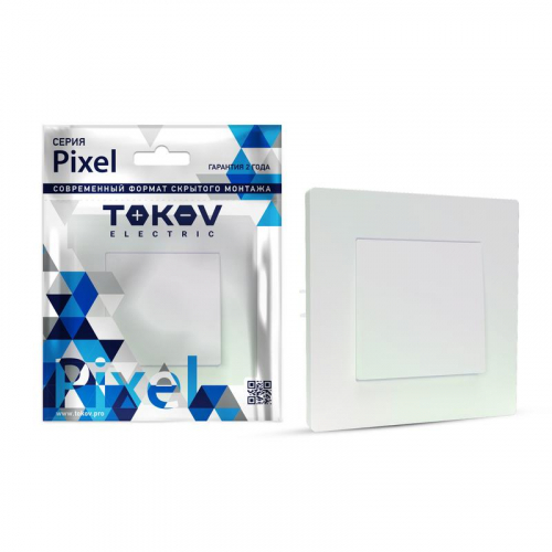 TKE-PX-V1F-C04 Выключатель 1-кл. СП Pixel 10А IP20 в сборе перламутр. TOKOV ELECTRIC 