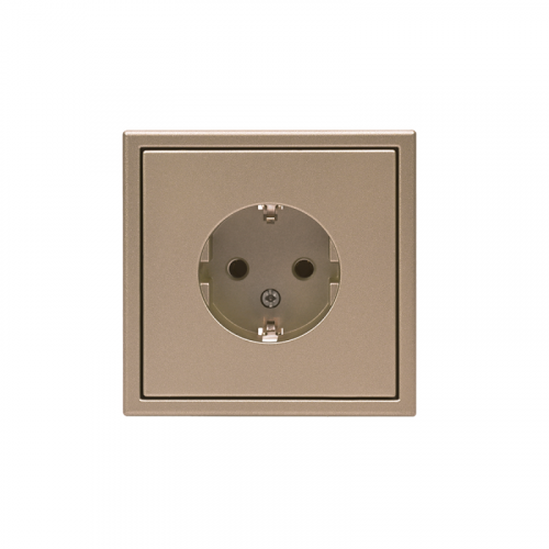 GAL000543 Розетка ArtGallery 16А с заземл. механизм шампань SE  фото 4