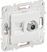 SK-AK20-1-K01 Розетка двойная TV+RJ45 кат.5E SKANDY SK-A14W арктич. бел. IEK 