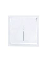 704-0288-114QC Выключатель проходной 1-кл. 1п СП ZIMA 10А IP20 с индикацией безвинтов. зажим механизм бел. LEZARD 