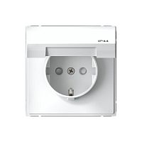 GAL440146S Розетка ArtGallery 16А IP44 с заземл. со шторками с крышкой быстрозажим. клем. механизм бел. SE 