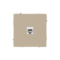 7015673 Розетка компьютерная 1-м KANT RJ45 кат.6A без шторки ванильн. марципан DKC 