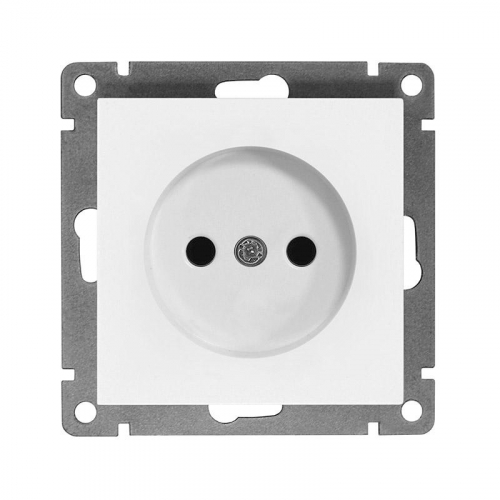 A0022 Розетка 1-м СП Афина 16А IP20 без заземл. механизм бел. Universal 
