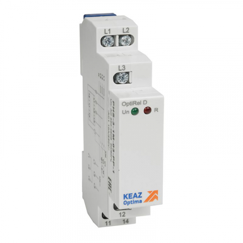 331988 Реле контроля фаз OptiRel D PHS-3-1M-03-PP-1 чередования обрыва фаз 3Ф 1СО КЭАЗ 