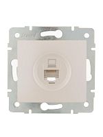 707-3088-139 Розетка компьютерная 1-м СП Karina RJ45 механизм жемчуж./бел. перламутр. LEZARD 