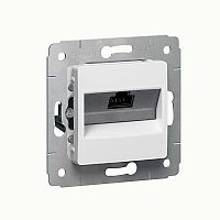 695954 Розетка компьютерная СП Cariva RJ45 UTP на захватах бел. (DIY-упак.) Leg 