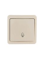 751-0300-103 Кнопка звонка 1-кл. 1п ОП Viola 10А IP20 крем. LEZARD 