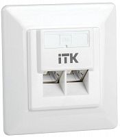 CS2-1C5EF-2-1 Розетка компьютерная 2-м СП RJ45 кат.5E FTP ITK 