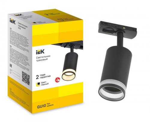 LT-USB0-4116-GU10-1-K02 Светильник 4116 декоративный трековый поворотный GU10 черн. IEK  фото 2