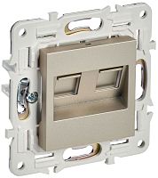 SK-K20-1-K37 Розетка компьютерная двойн. RJ45 кат.5E SKANDY SK-K03Sh шампань IEK 