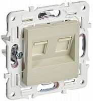 SK-K20-1-K10 Розетка компьютерная двойн. RJ45 кат.5E SKANDY SK-K03B беж. IEK 