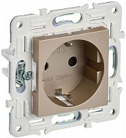 SK-R14-16-1-K37 Розетка SKANDY 16А с заземл. защ. шторки безвинт. крепл. SK-R06Sh шампань IEK 