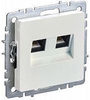 BR-K20-1-K36 Розетка компьютерная двойн. СП RJ45 кат.5E BRITE РК10-2-БрЖ механизм жемчуж. IEK 