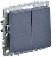 BR-V22-0-10-K35 Выключатель проходной 2-кл. СП BRITE ВС10-2-6-БрМ 10А механизм маренго IEK 