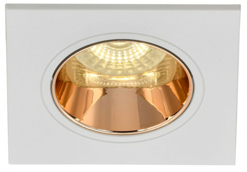 LT-UVB0-4107-GU10-1-K22 Светильник 4107 встраиваемый поворотный GU10 бел./золото пласт. IEK  фото 3
