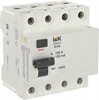 AR-R10N-4-100C100 Выключатель дифференциального тока (УЗО) 4п 100А 100мА тип AC ВДТ R10N ARMAT IEK 
