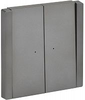 FP-V22-1-10-1-K46 Выключатель проходной 2-кл. СП FORTE&PIANO 10А FP508 с индикацией сталь IEK 