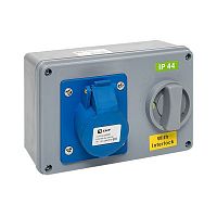 ps-1413-16-220 Розетка 1413 2Р+РЕ 16А 220В IP44 с блокировкой и выкл. EKF 