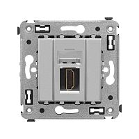 4404253 Розетка HDMI 1-м СП Avanti "Закаленная сталь" тип А-А DKC 