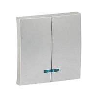 ESV10-L-123-30 Панель лицевая Валенсия для выключателя 2-кл. с индикатором 10А сталь PROxima EKF 