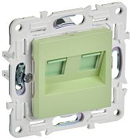 SK-K20-1-K06 Розетка компьютерная двойн. RJ45 кат.5E SKANDY SK-K03G мятный IEK 