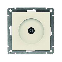 A0027-I Розетка телевизионная TV 1-м СП Афина механизм сл. кость (ivory) Universal 