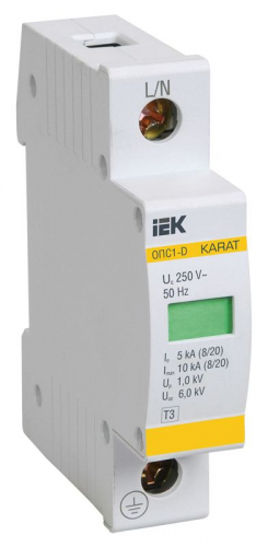 MOP20-1-D Ограничитель перенапряжения ОПС1-D 1P KARAT IEK 