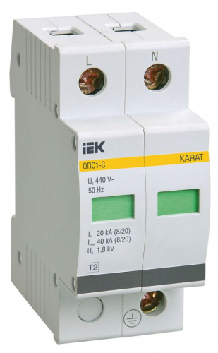 MOP20-2-C Ограничитель перенапряжения ОПС1-C 2P KARAT IEK 