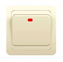 1156499 Выключатель 1-кл. СП Classic 10А IP20 с индикацией крем. POWERMAN 