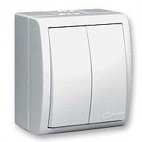 1594398-030 Выключатель 2-кл. ОП Simon 15 Aqua 10А IP54 винтов. зажим бел. Simon 