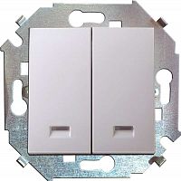 1591392-030 Выключатель 2-кл. СП Simon 15 16А IP20 с подсветкой винтов. зажим механизм бел. Simon 