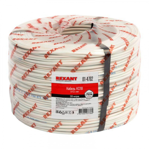 01-4702 Кабель КСПВ 6х0.4 бухта (м) Rexant 