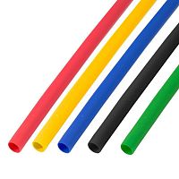 29-0156 Набор трубок термоусадочных ТУТ нг 6.0/3.0 5 цветов 1м (уп.50шт) Rexant 