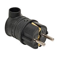 RPS-017-16-230-44-r Вилка угловая 16А 2P+PE 230В IP44 каучук черн. PROxima EKF 