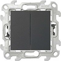 2420398-038 Выключатель 2-кл. 1п 2мод. СП Simon 24 10А IP20 Push&Go механизм графит Simon 