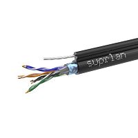 01-1035-1 Кабель витая пара F/UTP кат.5E 4х2х24AWG solid Cu PE Out. T-FG8 Median трос 305м (м) SUPRLAN 