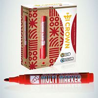 Б0048241 Маркер перманентный "Multi Marker" 3мм пулевидный крас. Crown 