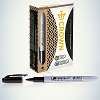 Б0048243 Маркер перманентный "Multi Marker Slim" 2мм пулевидный черн. Crown 