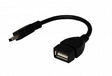 18-1181 Кабель USB OTG mini USB на USB шнур 0.15м черн. Rexant 