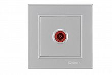 56065007 Розетка телевизионная проходная TV СП Karea 16А IP20 серебр. Makel 