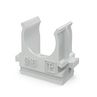 PR.02716 Держатель для труб (клипса) d16мм полистирол Промрукав 