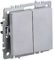 BR-V20-0-10-K47 Выключатель 2-кл. СП BRITE ВС10-2-0-БрА 10А механизм алюм. IEK 