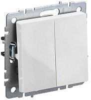 BR-V20-0-10-K01 Выключатель 2-кл. СП BRITE ВС10-2-0-БрБ 10А механизм бел. IEK 