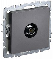 BR-A10-O-K46 Розетка телевизионная оконечная TV СП Brite РТВ11-0-БрС механизм сталь IEK 